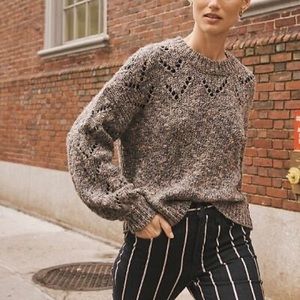 Marbled Yarn Knit Sweater